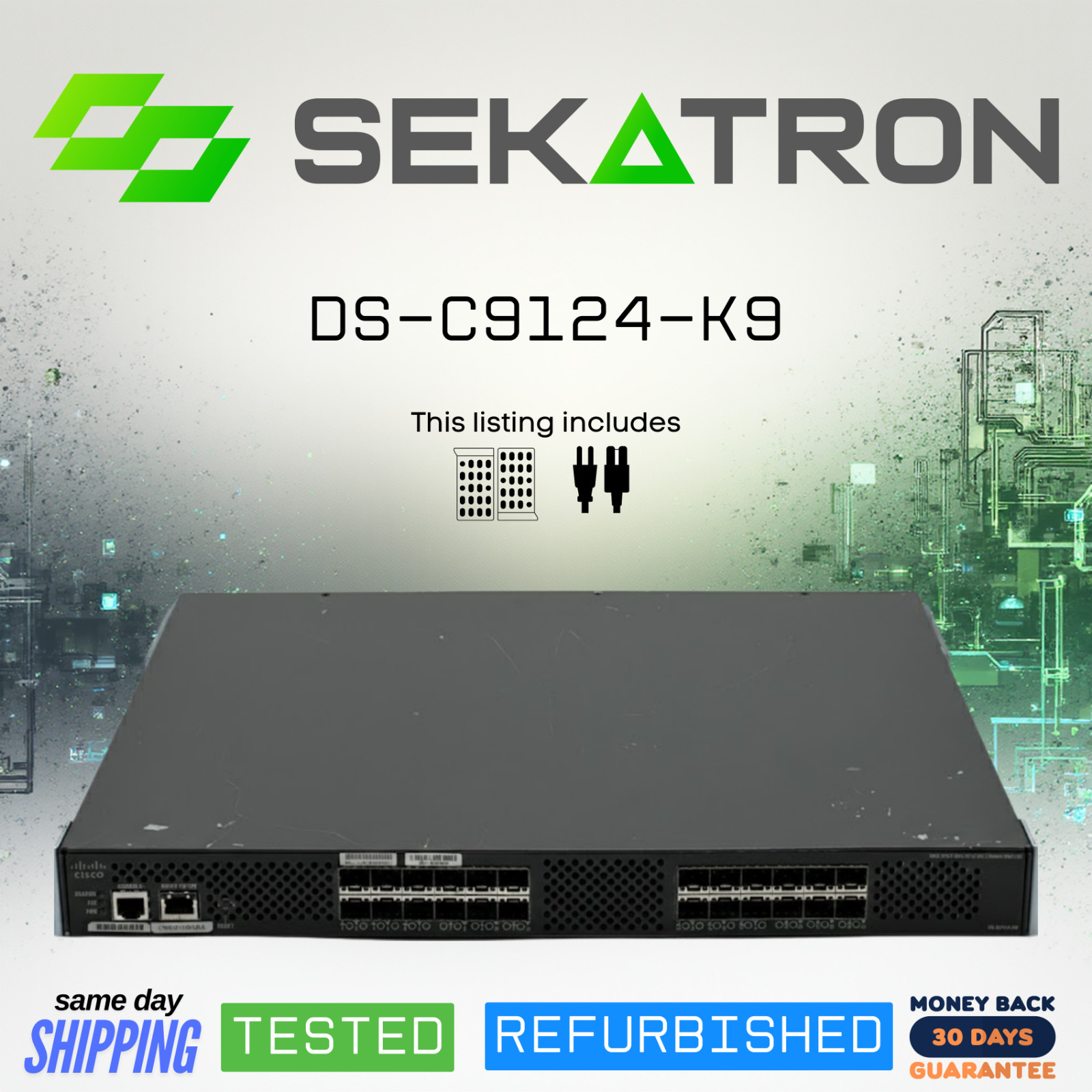 🔀 Cisco DS-C9124-K9 24-Port Fibre Channel SAN Switch ⚡Fast Ship