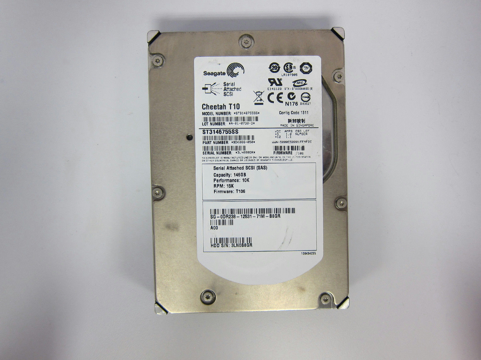 Seagate Cheetah T10 146.8GB 10000RPM SAS 3Gbps 16MB 3.5"