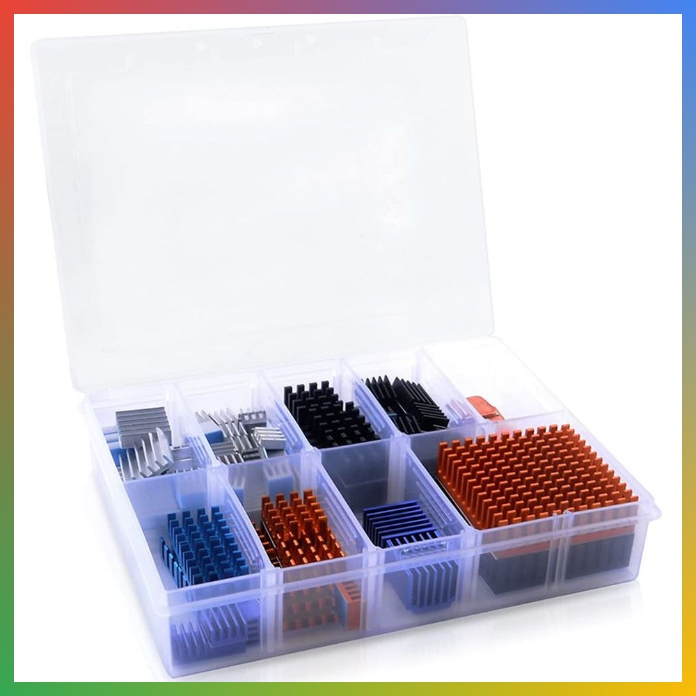 102pcs Heatsink Kit Copper Aluminum Thermal Tape Raspberry Pi CPU GPU IC Laptop