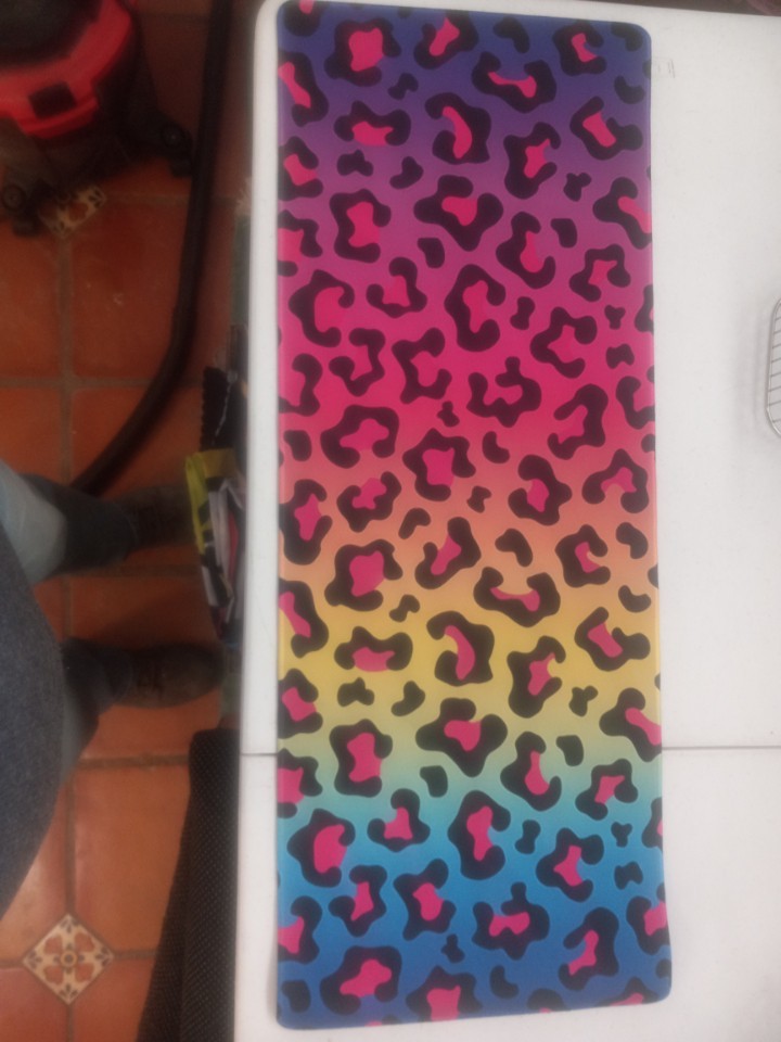 Colorful Leopard Print Computer Mat 30 In X 12