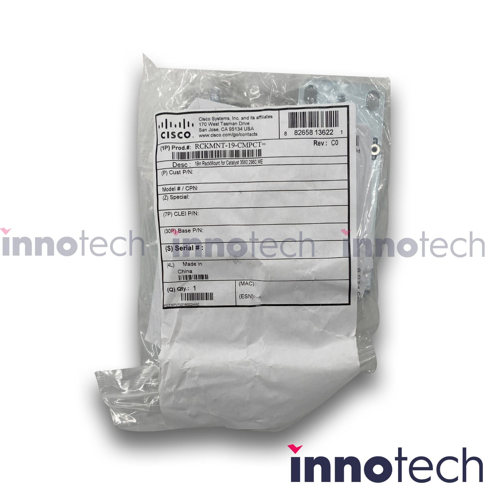 Cisco RCKMNT-19-CMPCT 3560/2960 Compact Switch 19" Rack Mount Kit, RCKMNT-19-CM