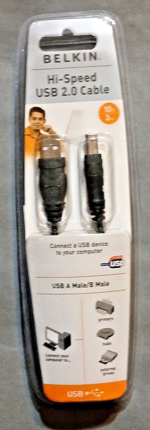 Belkin Hi Speed USB 2.0 Cable   6ft/ 1.8m, Factory Sealed