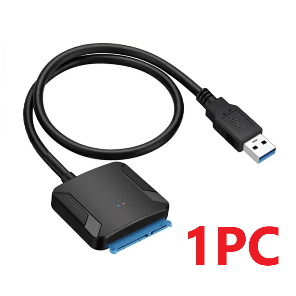 USB 3.0 to SATA External Hard Drive Reader 2.5" 3.5" HDD SSD Power adapter Lot