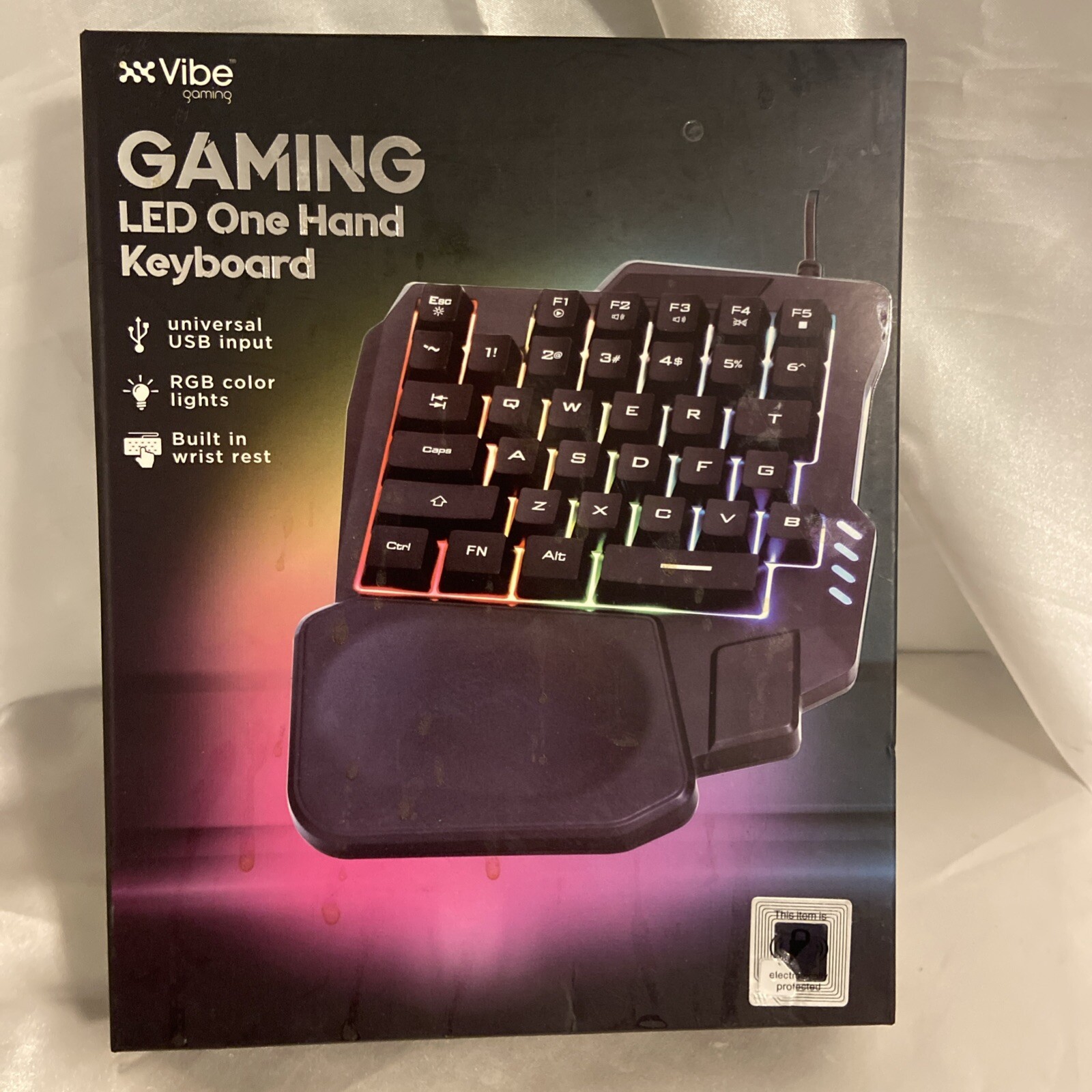 Vibe Gaming LED One Hand Keyboard Sealed New In Box NIB Universal USB Input