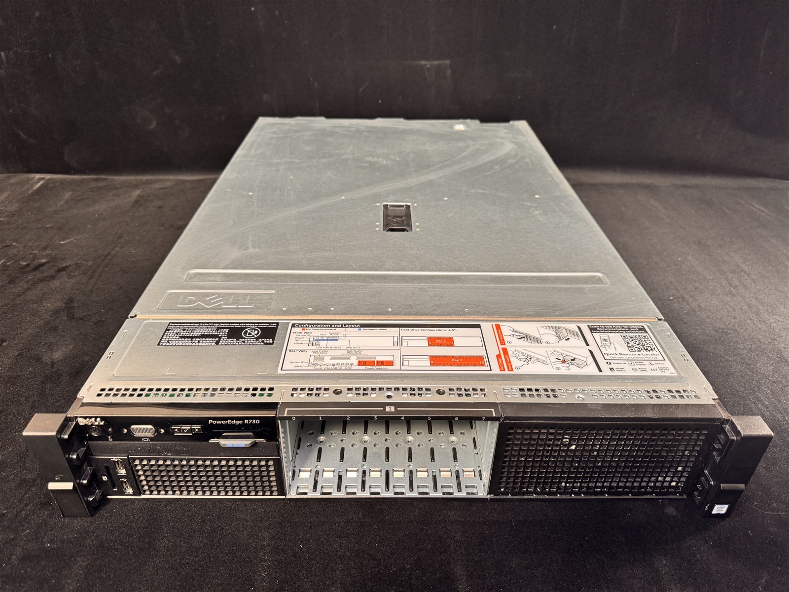 DELL POWEREDGE R730 8SFF 2x 6 CORE E5-2609V3 1.9GHz 16GB RAM 8x 600GB SAS H730