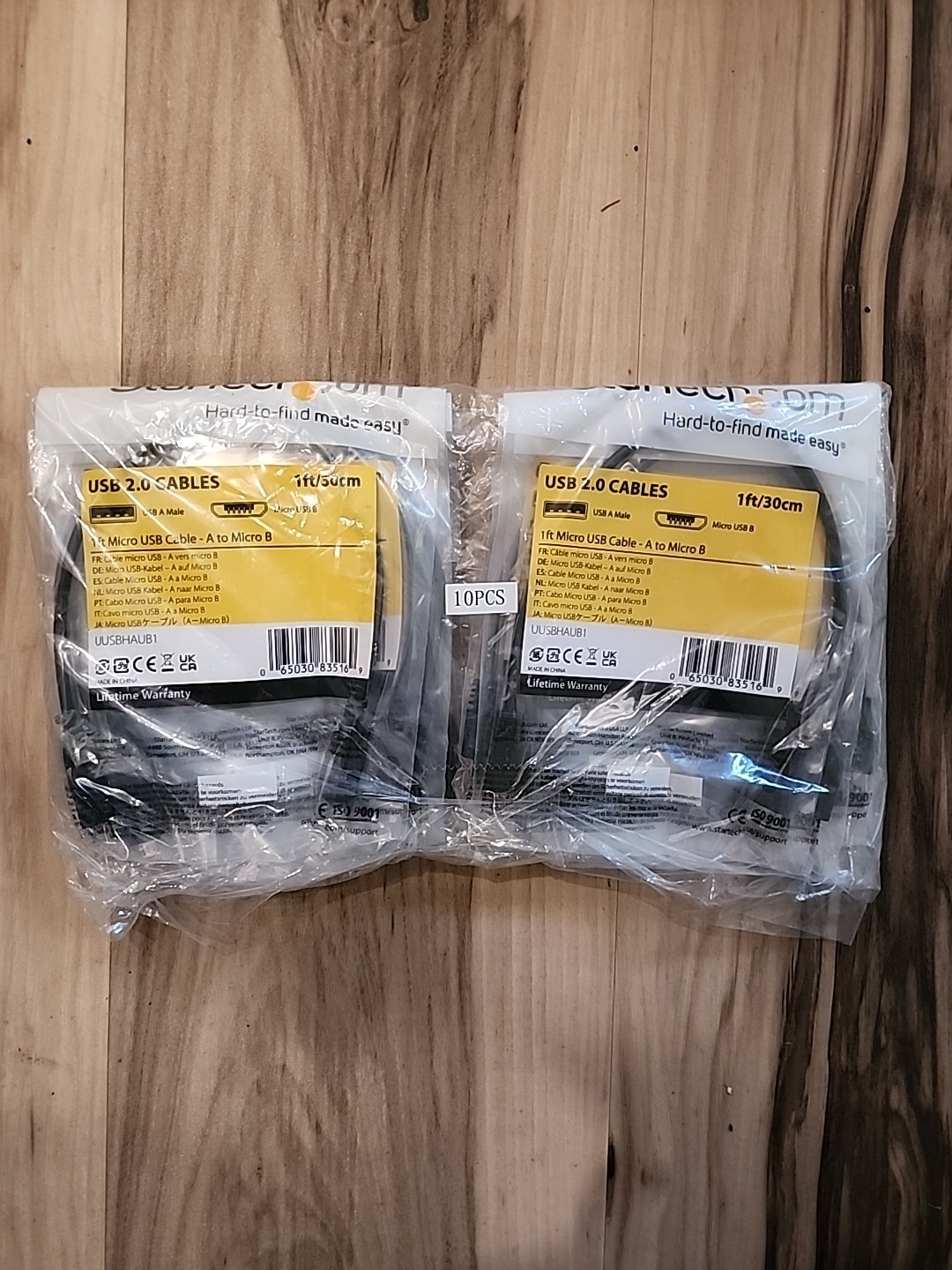 Startech 1 ft Micro USB Cable - A to Micro B (10 pack)
