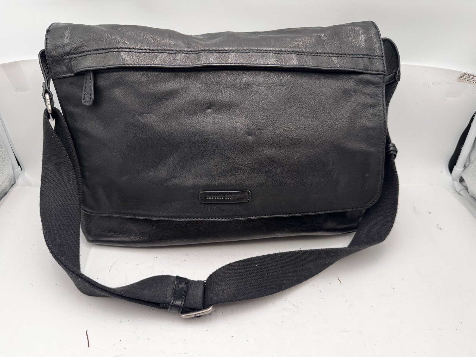 Frye Messenger Briefcase Leather Bag Black Adjustable Strap