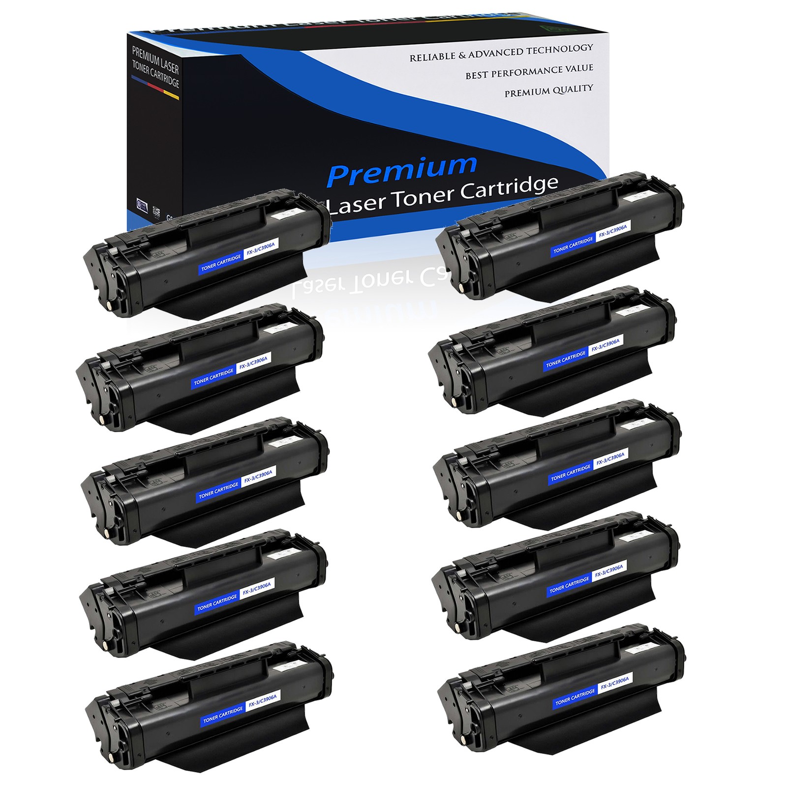 10PK C3906A 06A Toner Cartridges Compatible with HP LaserJet 3100 3100se 3100xi