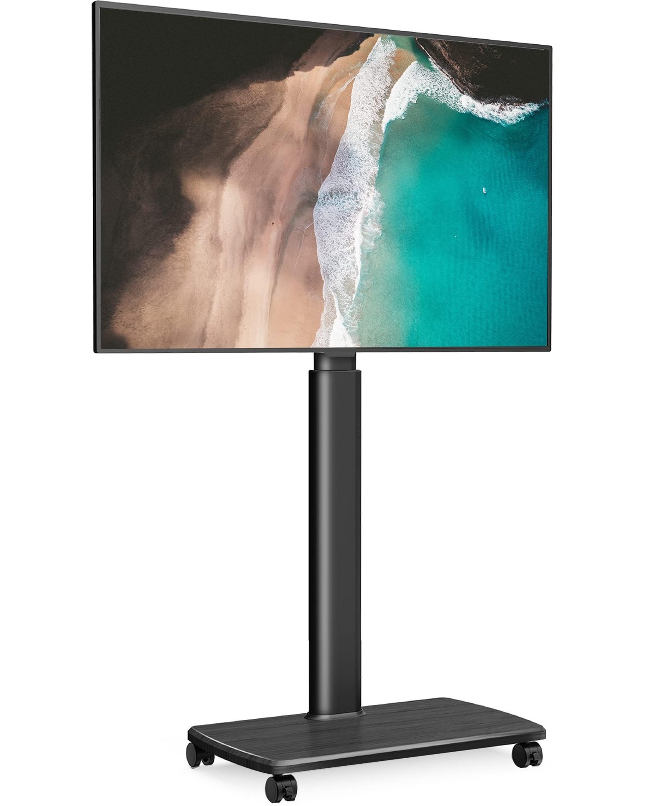 TV Stand Rolling 32-75 Inch Height Adjustable Classic Black FITUEYES