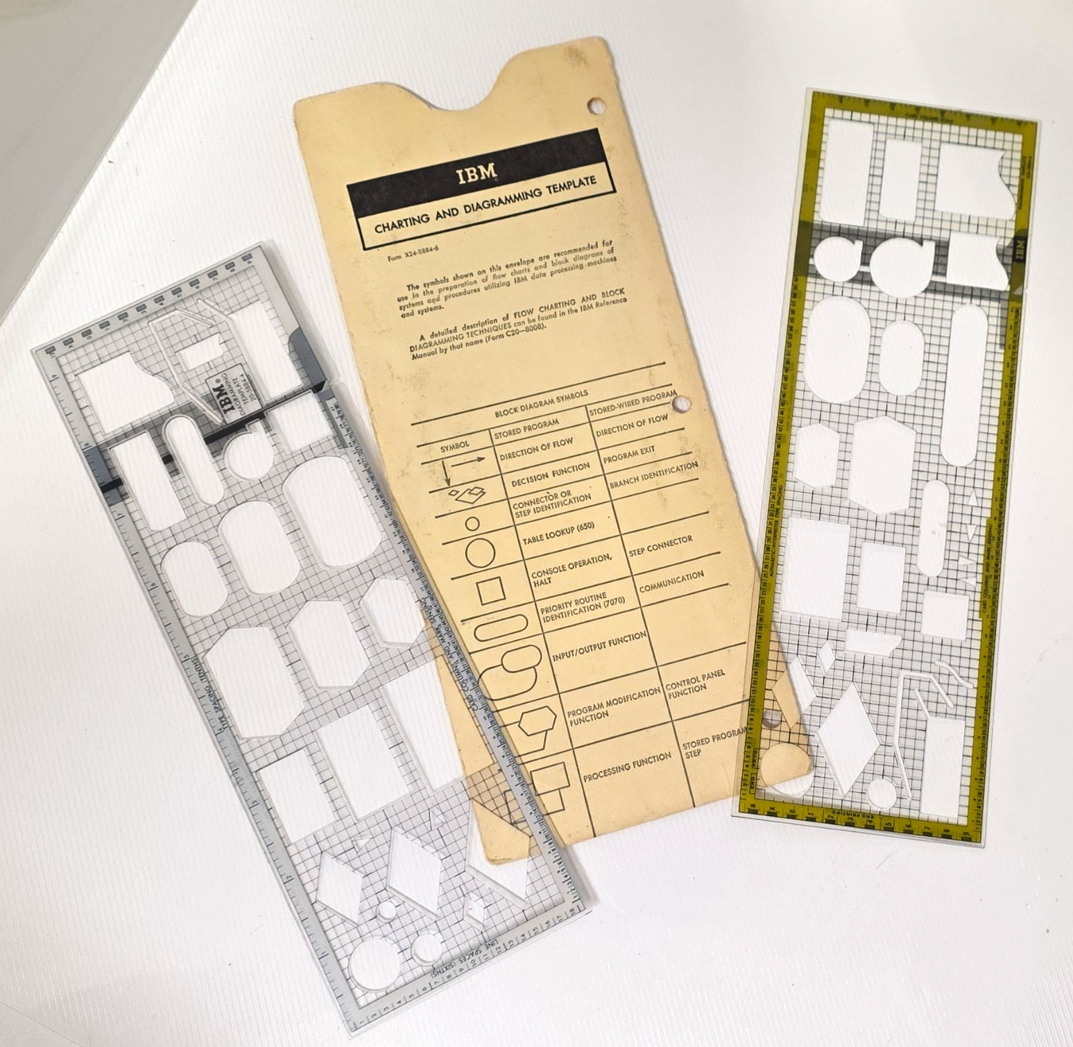 IBM Charting & Diagramming Template Set Vintage MPN 20-5884-4 X24-5884-6
