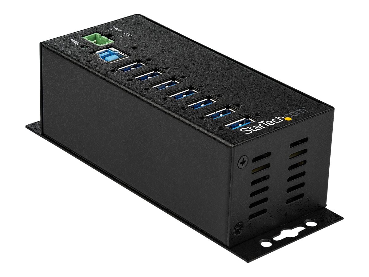 StarTechcom 7-Port 3-Port USB 3.0 Industrial Hub Outdoor ESD Protection &