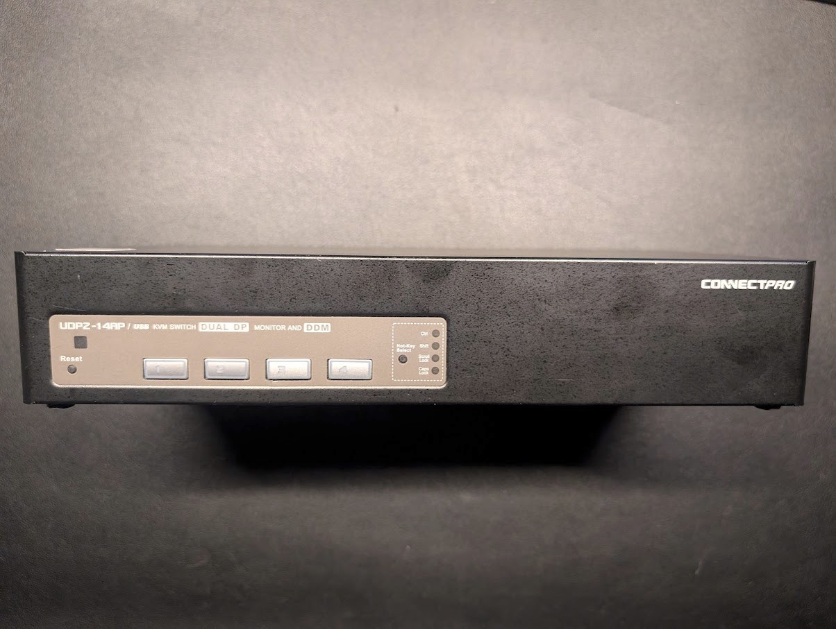 ConnectPRO 4-Port Dual DisplayPort 1.4 KVM Switch with EDID, DDM, USB 3 & Audio