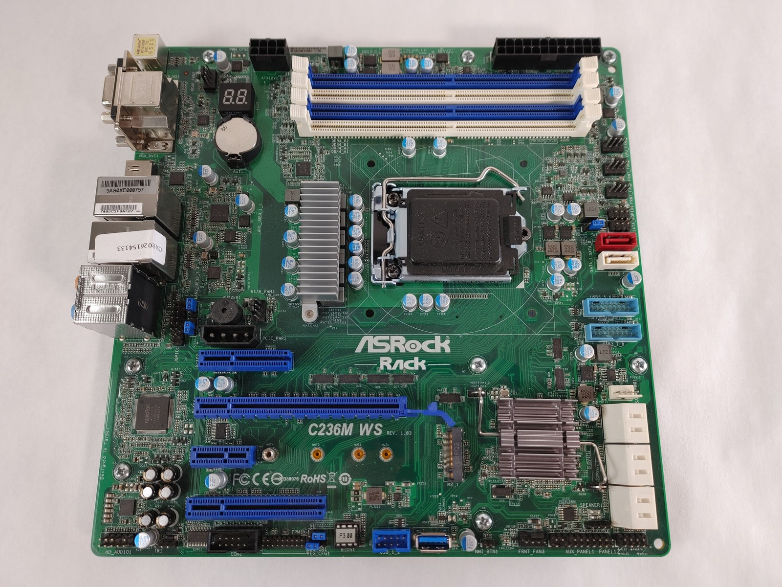 Lot of 2 ASRock C236M WS Intel LGA 1151 DDR4 Desktop Motherboard