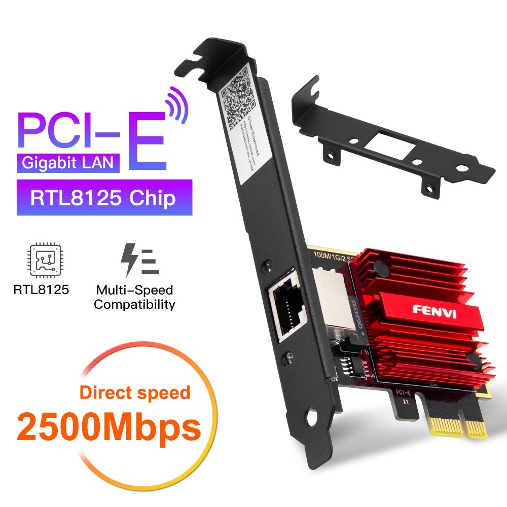2.5Gbps PCIe Gigabit Network Card RJ45 LAN PCI Express X1 X4 X8 Ethernet Adapter