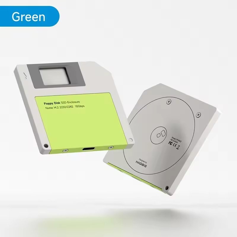 Floppy Disk M.2 NVMe SSD Enclosure 2230 2242 USB 3.2 10Gbps External Case