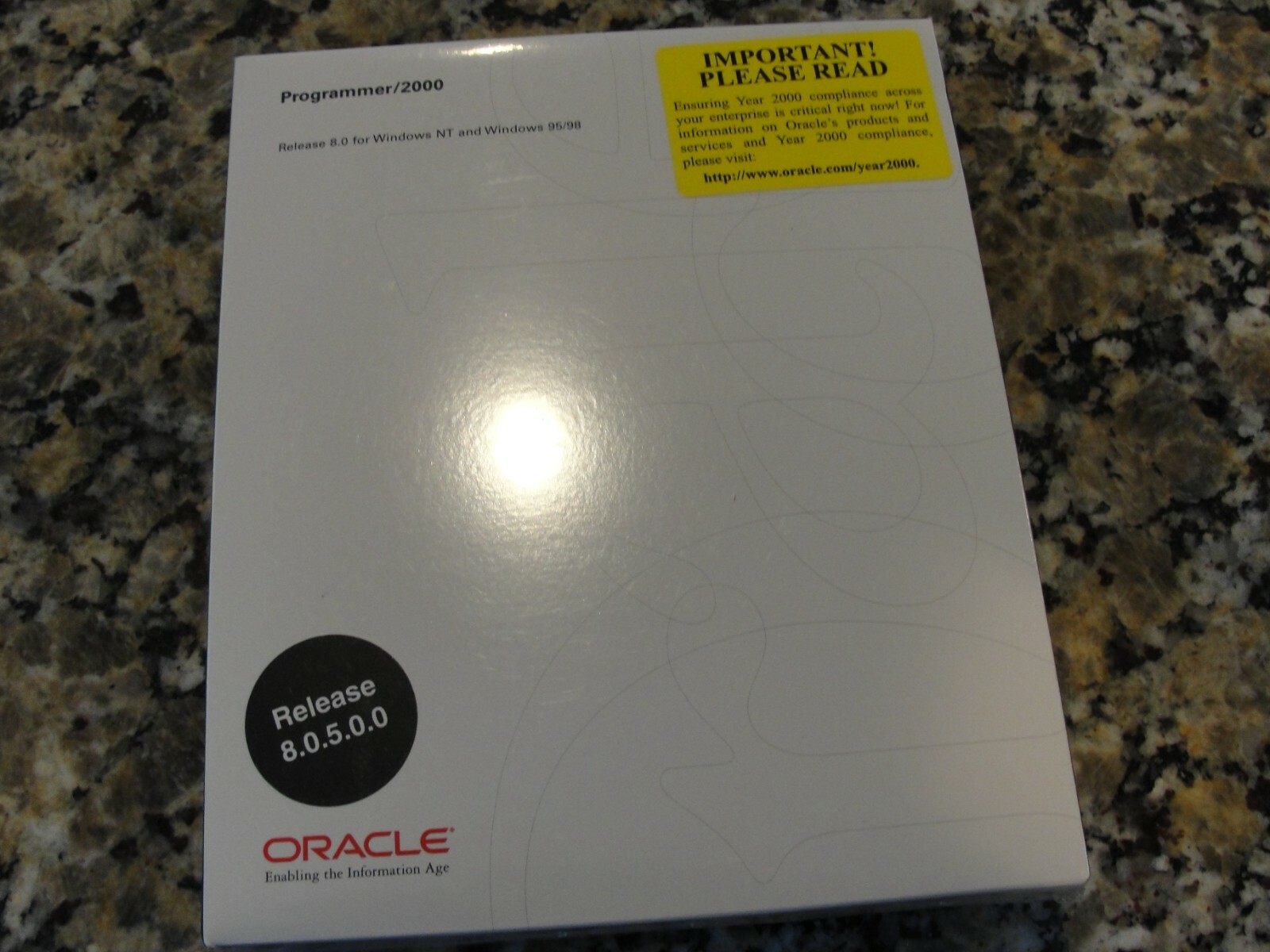 Oracle Programmer/2000 ver.  8.0.5.0.0 for Windows NT and 95/98.  
