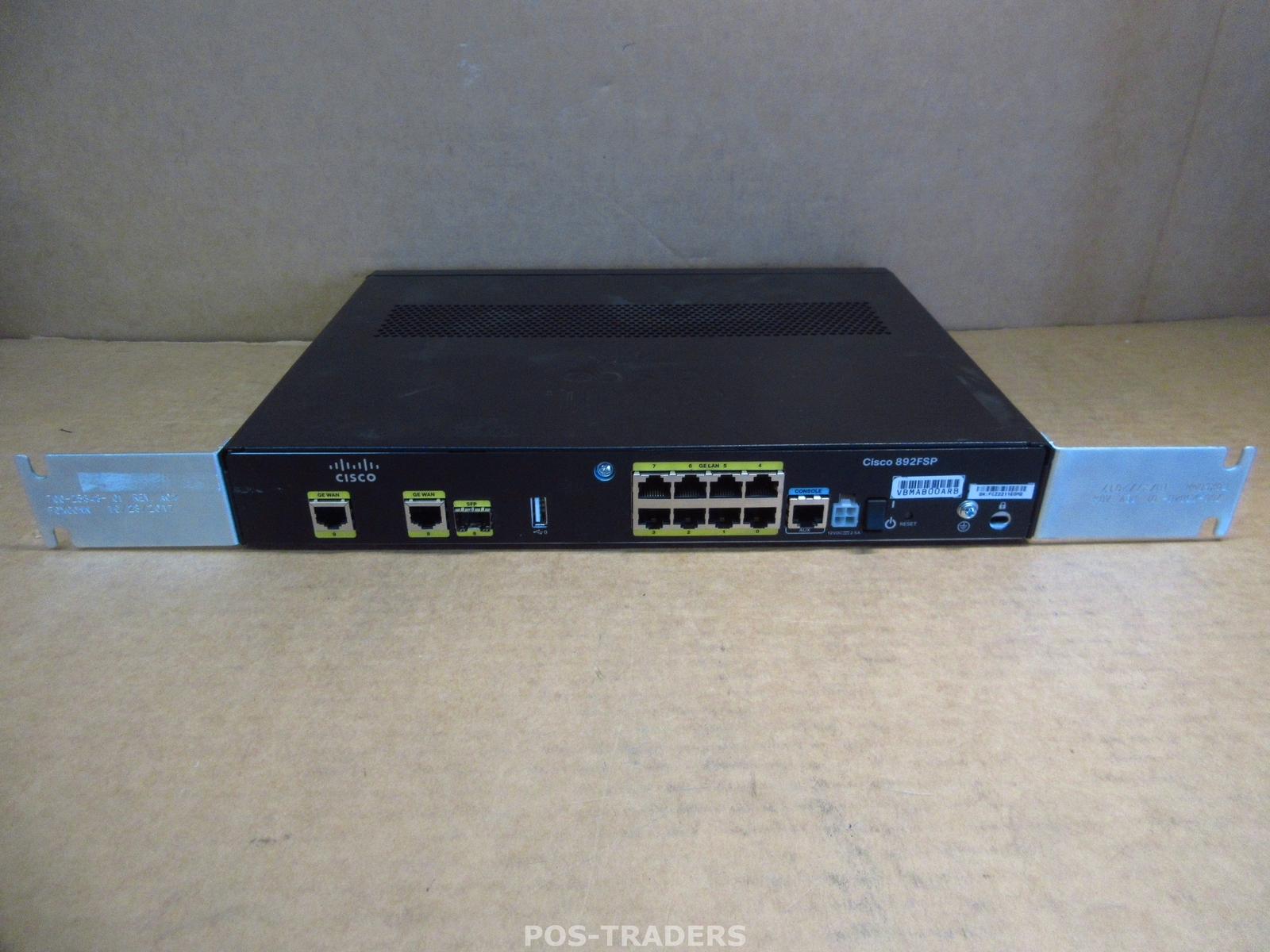 Cisco C892FSP-K9 V02 Integrated Services Network Router - INCL RACK EARS - NO PS