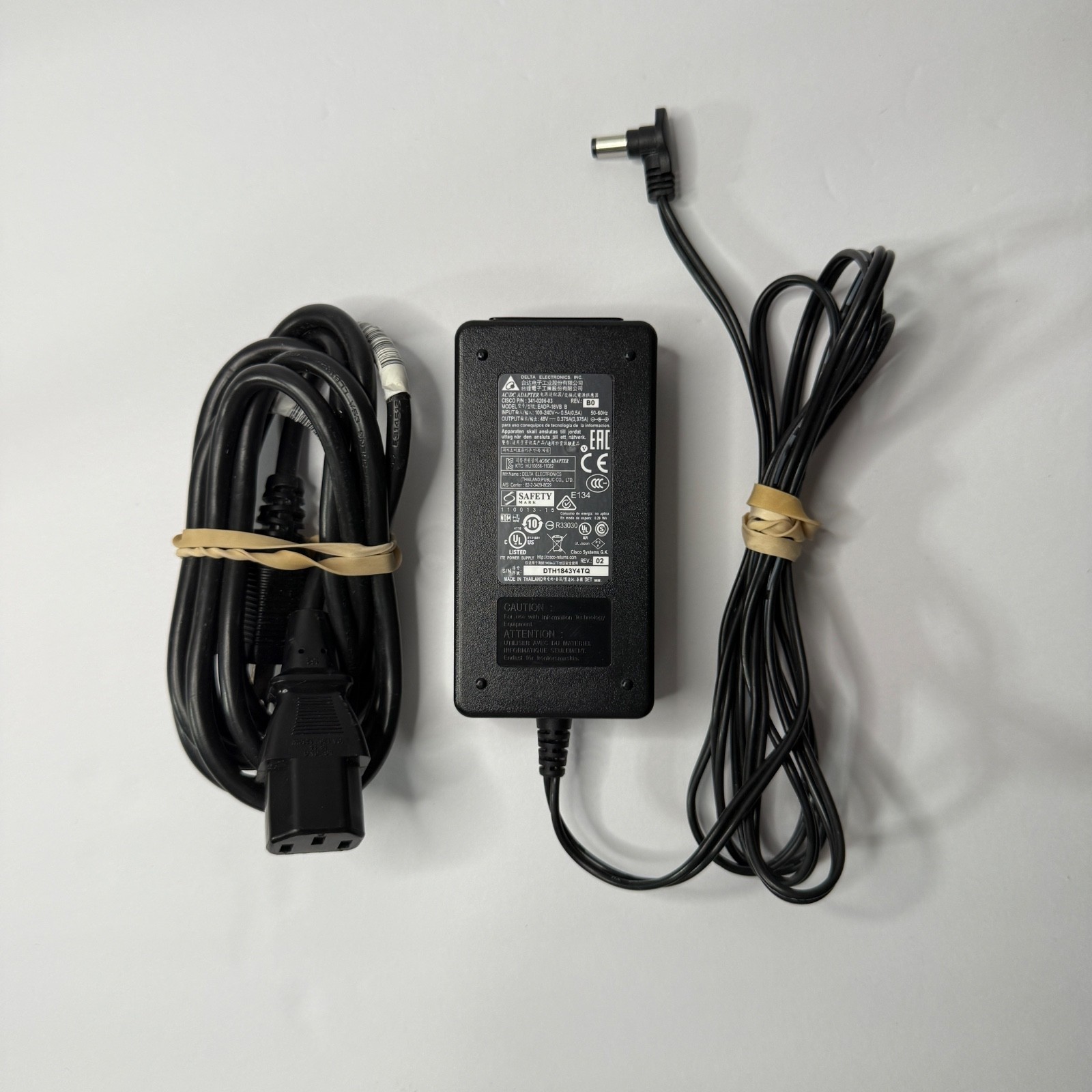 Description Genuine Delta EADP-18C/VB B AC Adapter 48V 0.375A Cisco 7940 794X