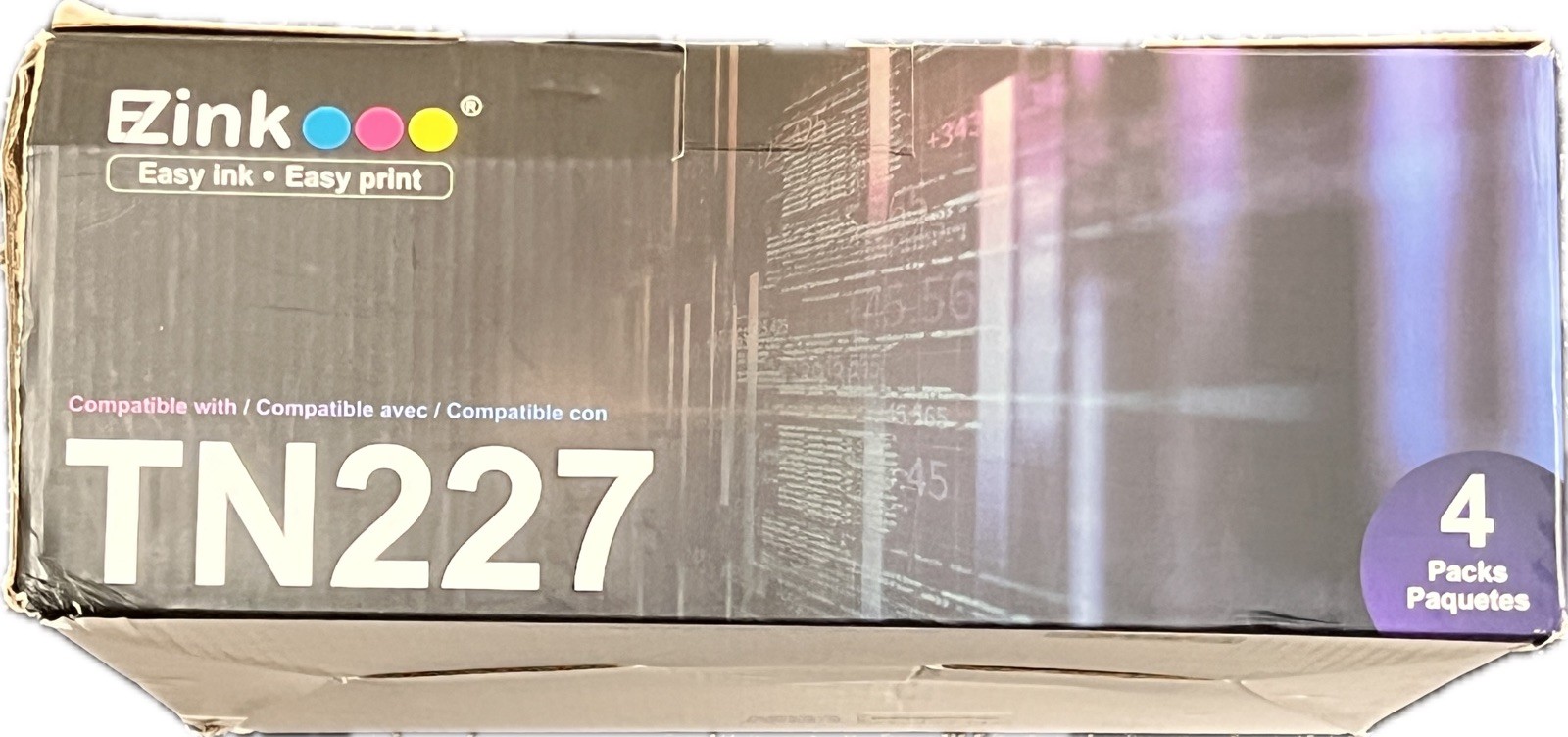 EZink TN227 Brother Compatible Toner Cartridge 4-Pack Yellow Magenta Cyan Black