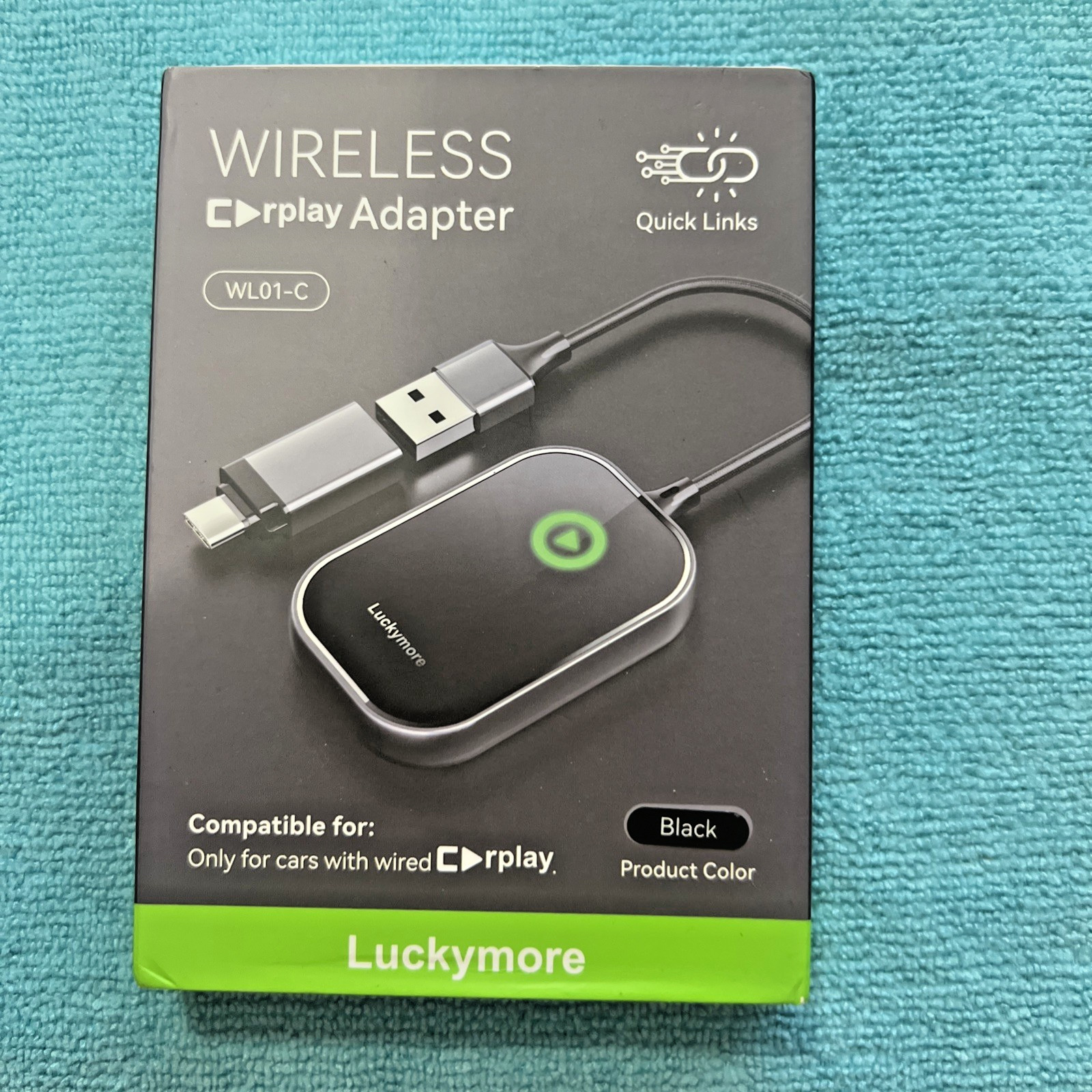 Luckymore Wireless CarPlay Adapter 2024 - Apple CarPlay, Model: WL01-C