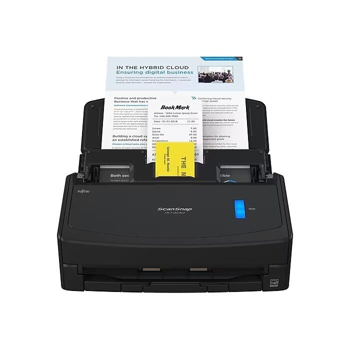 Fujitsu ScanSnap IX1400 ADF 600 dpi 40ppm Document Scanner PA03820-B235, Black