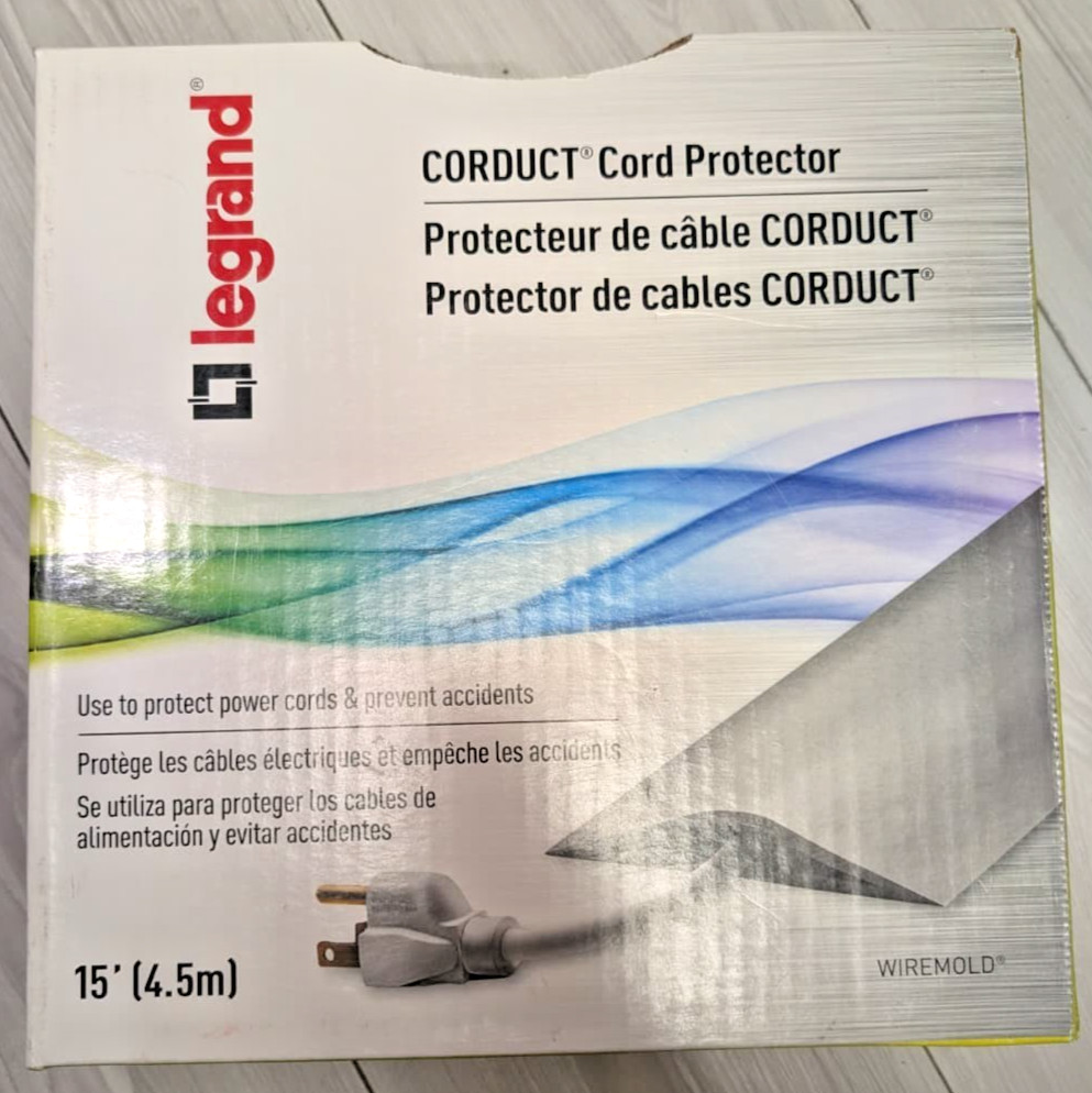 Legrand Wiremold CORDUCT 15ft Over-Floor Cord Protector CDG-15 Gray NEW