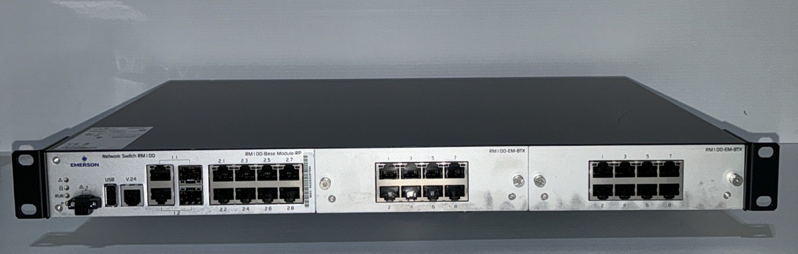 Emerson RM100 Base Module-RP 2x RM100-EM8TX Network Switch KJ1611X1-FB1