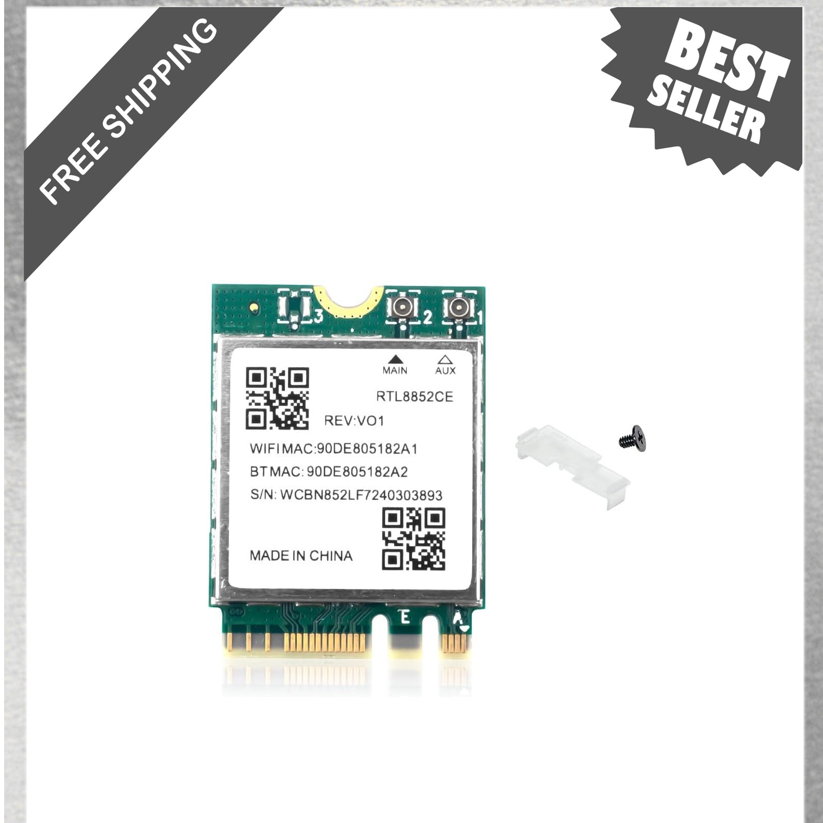 WiFi 6E M.2 Card RTL8852CE AX5400 6GHz Wireless Network Adapter for Gaming