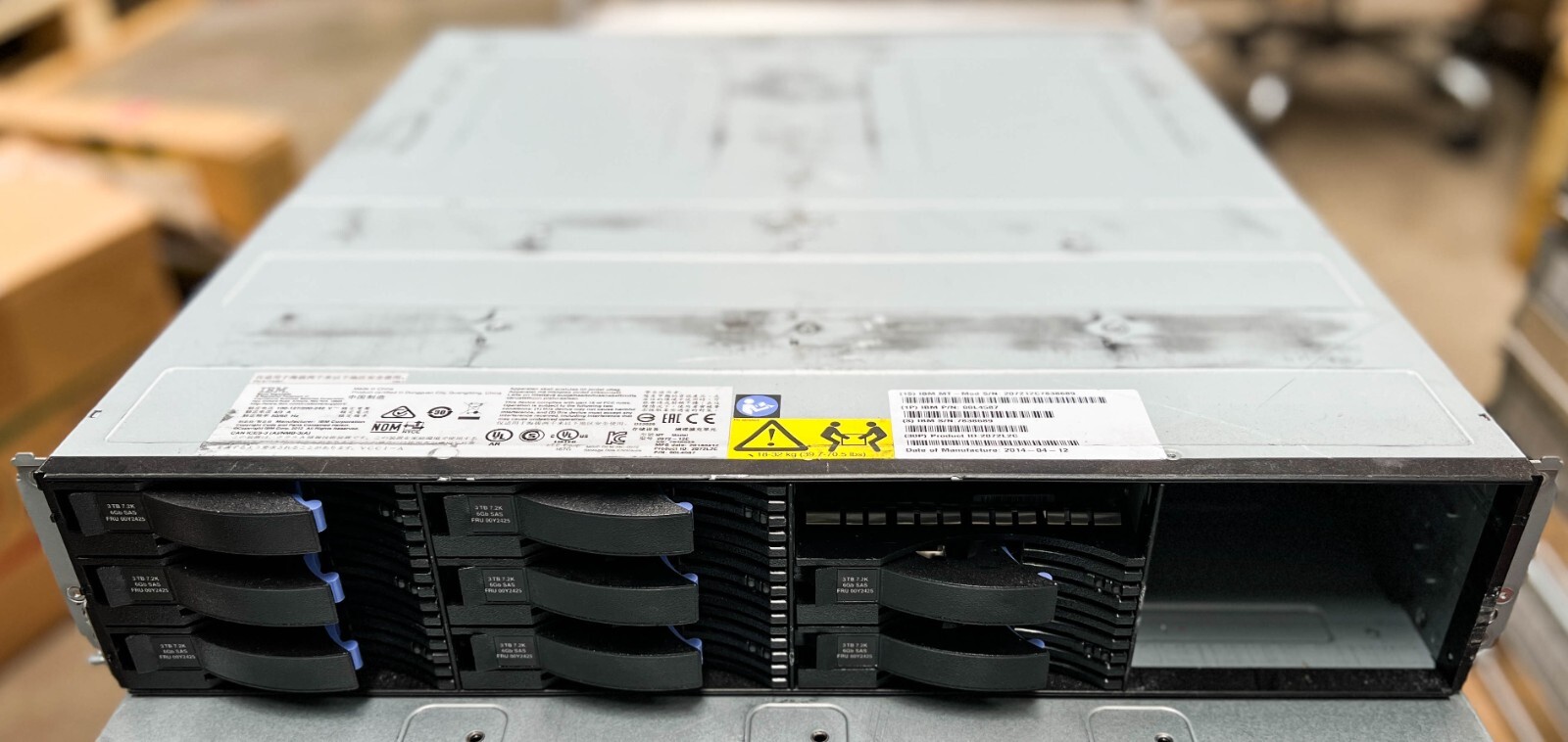 IBM Storwize V3700 LFF Dual Control Enclosure | 8x 3TB SAS 2x00Y2527 Cntrl 2xPS