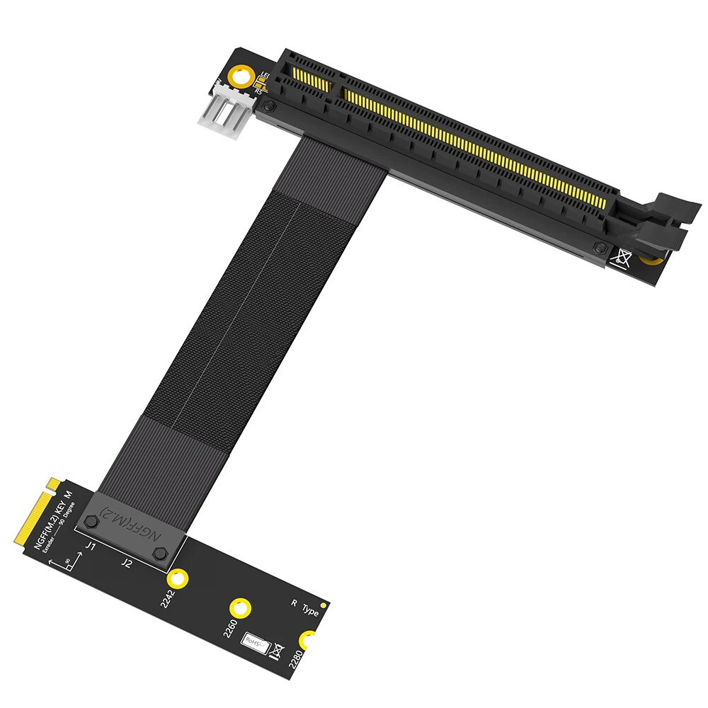 For M.2 NGFF Key M to PCI-e 16x GTX1080ti RX580 Graphics Card Riser Adapter Nvme