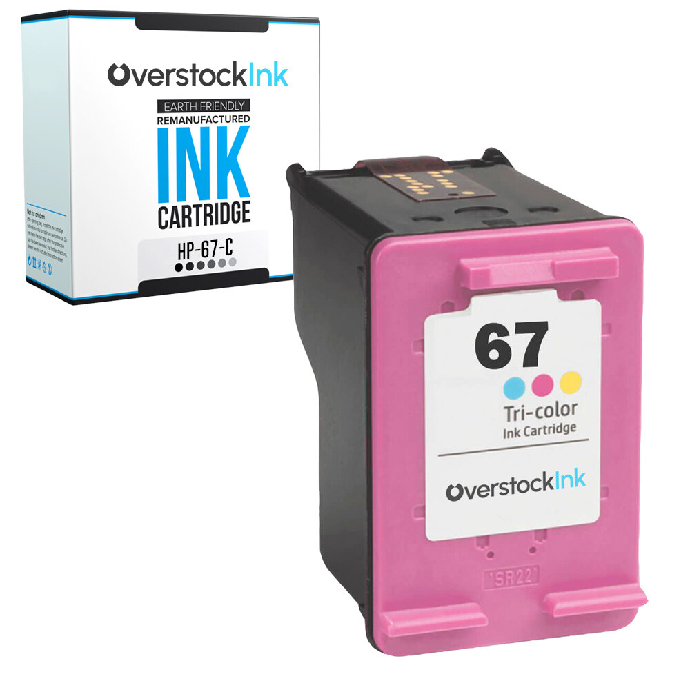 67 Color Ink Cartridge fits HP ENVY 6034e, 6050e, 6052, 6052e, 6055, 6055e, 6058