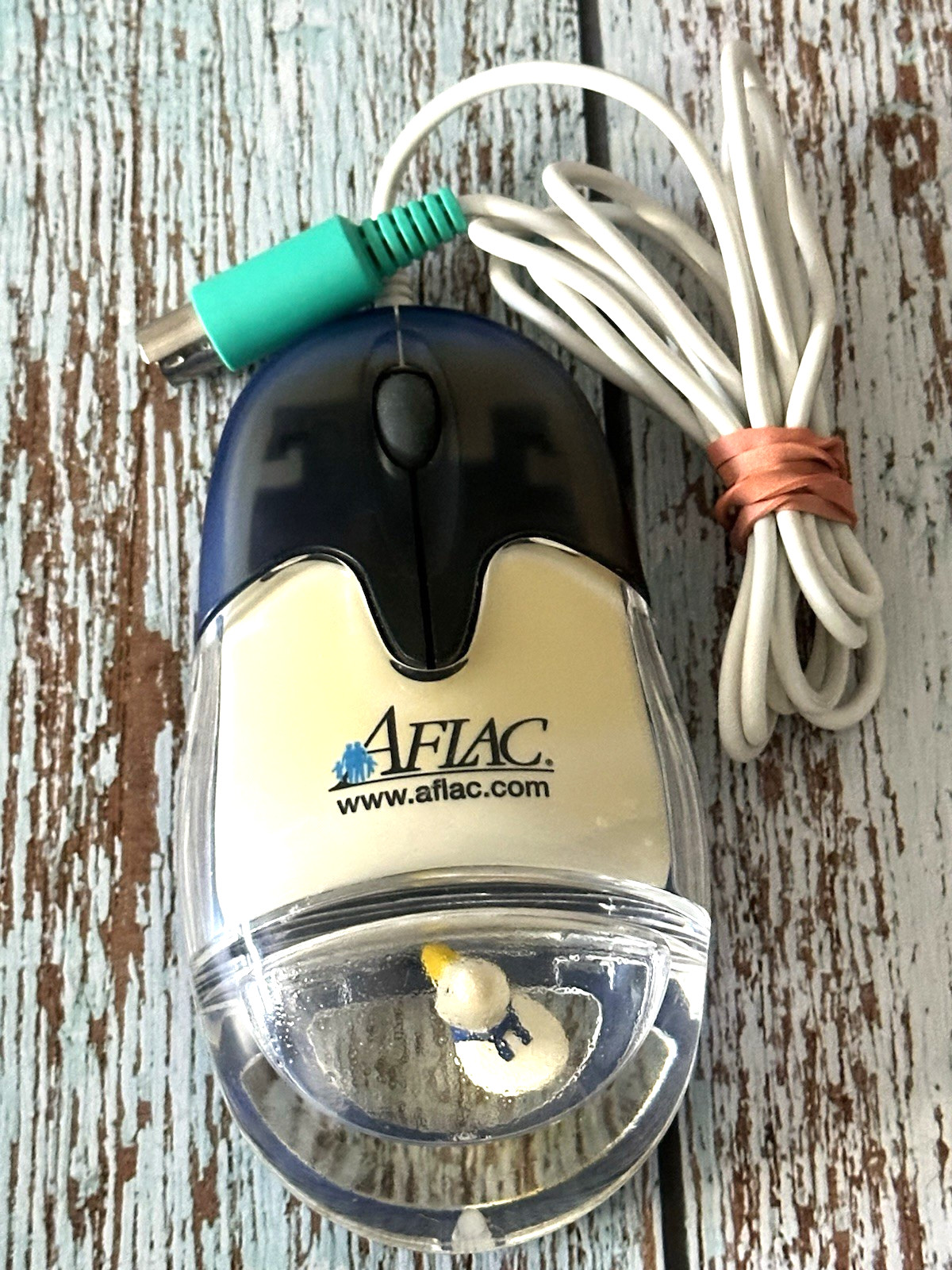 AFLAC Duck Mouse Floating in Water Wired Aqua Aflac Mouse Vintage Mouse
