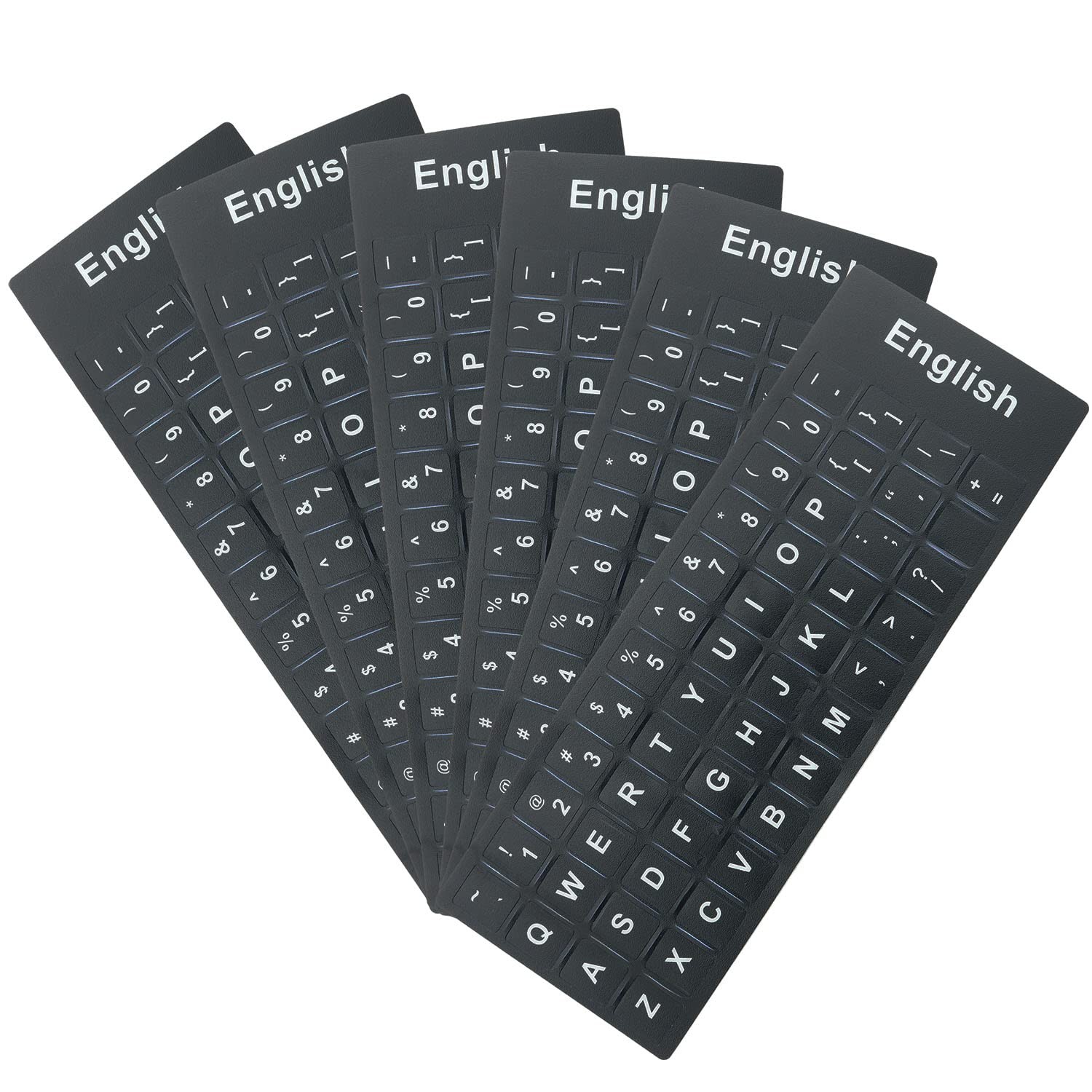6PCS Universal English Keyboard Letter Stickers Keyboard Letters Stickers Eng...