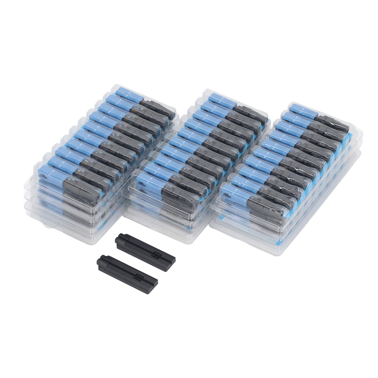 100 Pcs Fiber Optic Connector Kit, Embedded Optic Fiber Connector, SC UPC Connec
