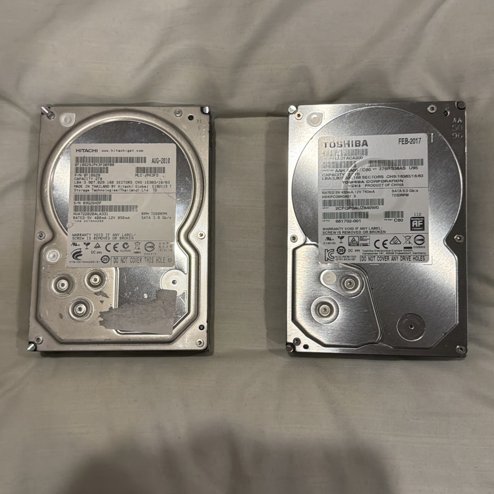 TOSHIBA 2TB + HITACHI 2TB 🚀 Tested