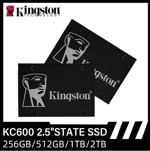 Kingston KC600 SSD 256GB 512GB 1TB 2TB SATA III 2.5in Internal Solid State Drive
