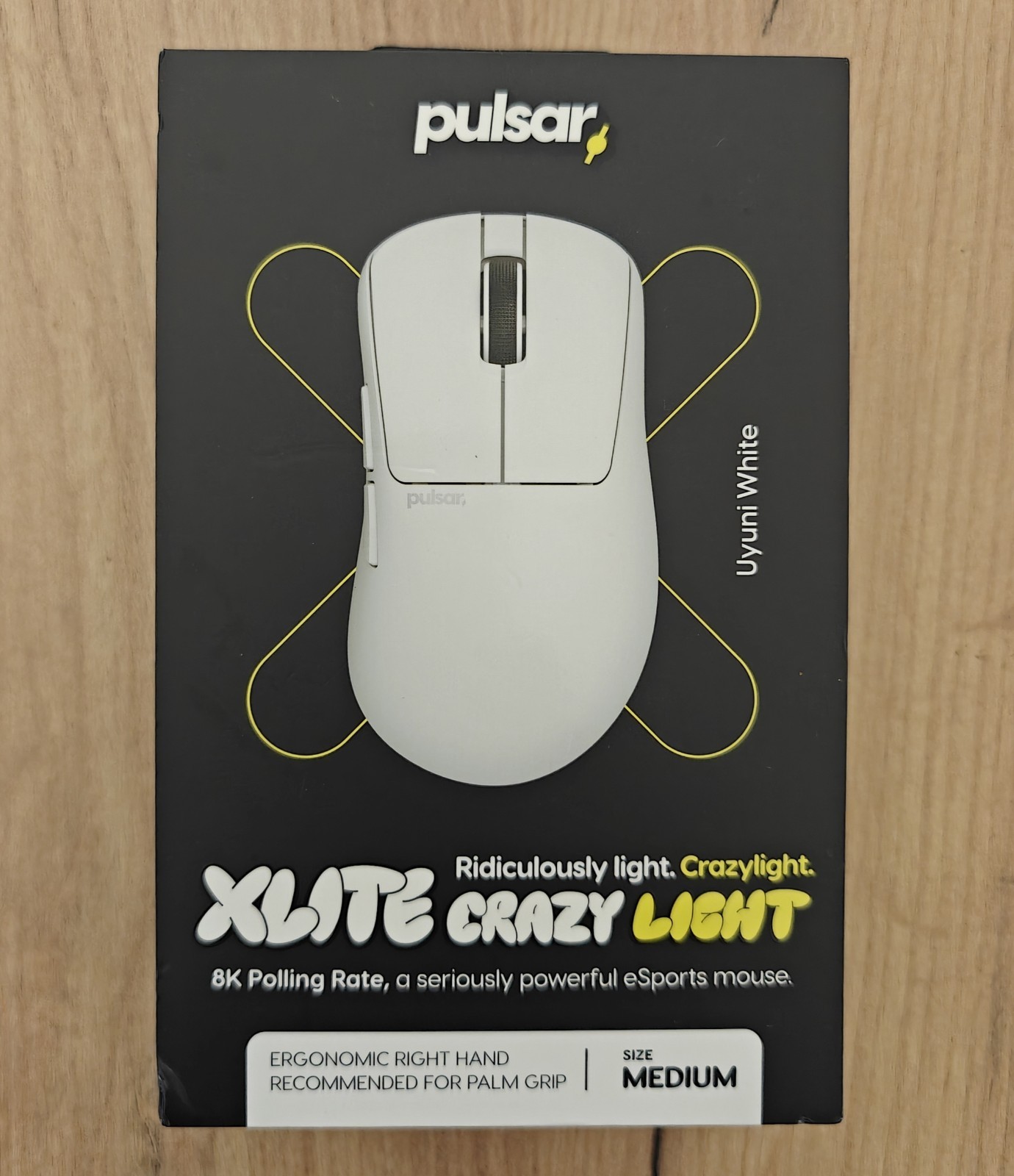 Pulsar Gaming Gears Xlite CrazyLight Medium Uyuni White Wireless Gaming Mouse