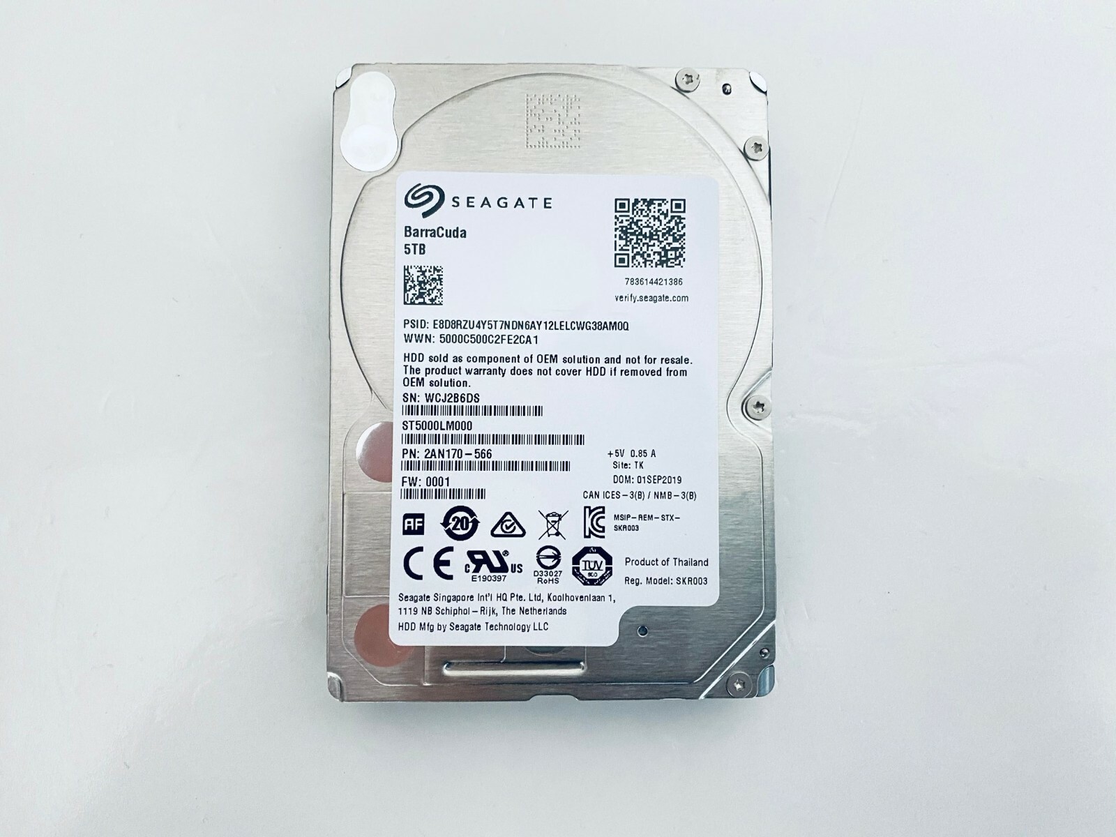 ST5000LM000 Barracuda FOR SEAGATE 5TB 2.5" 5400 RPM 128MB SATA Hard Drive