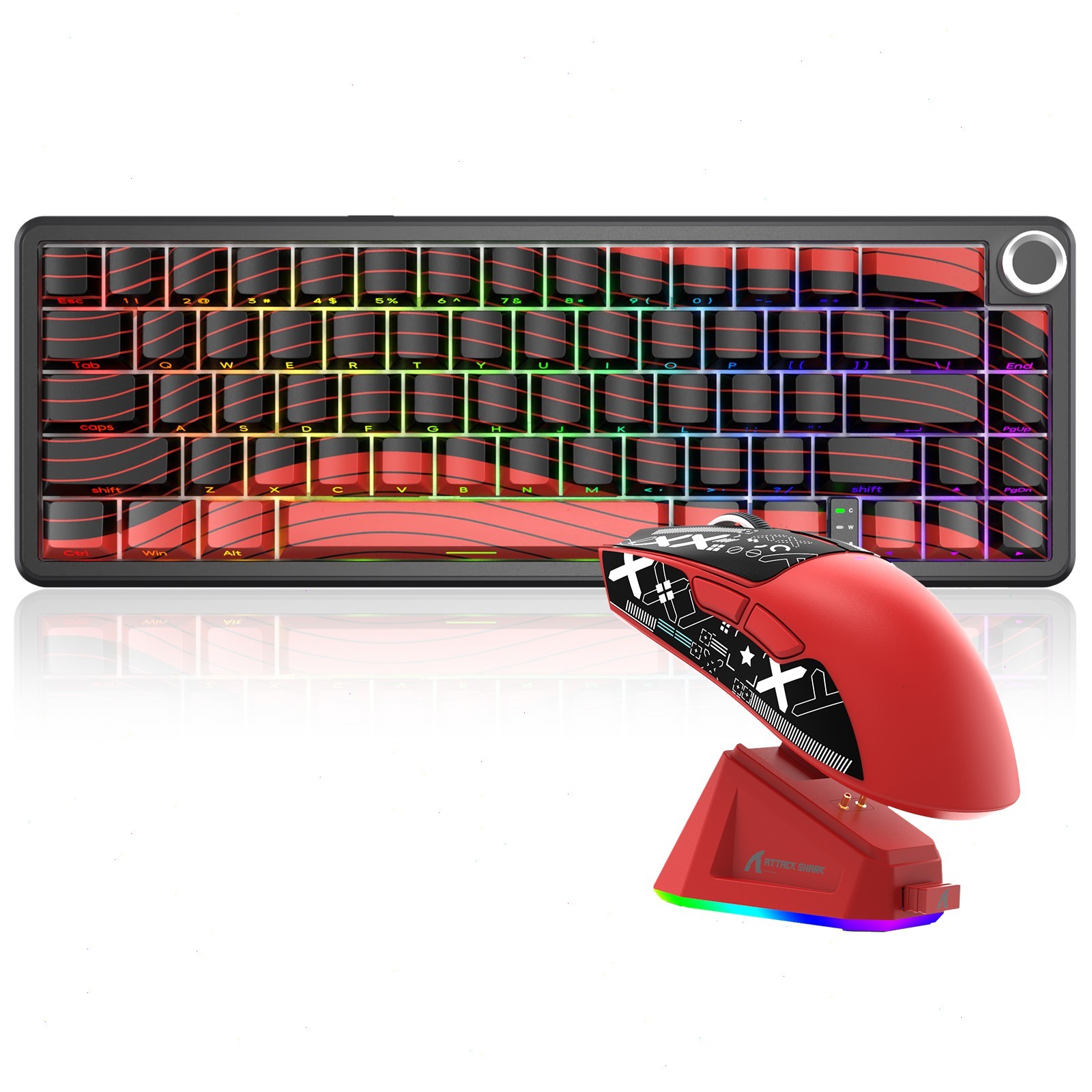 ATTACK SHARK X11 Wireless Gaming Mouse & X65PRO HE Rapid Trigger Keyboard Combo