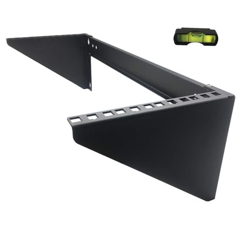  4U19 Inch Vertical Wall Mount Patch Panel Bracket and Heavy Duty 125 lbs 4U150