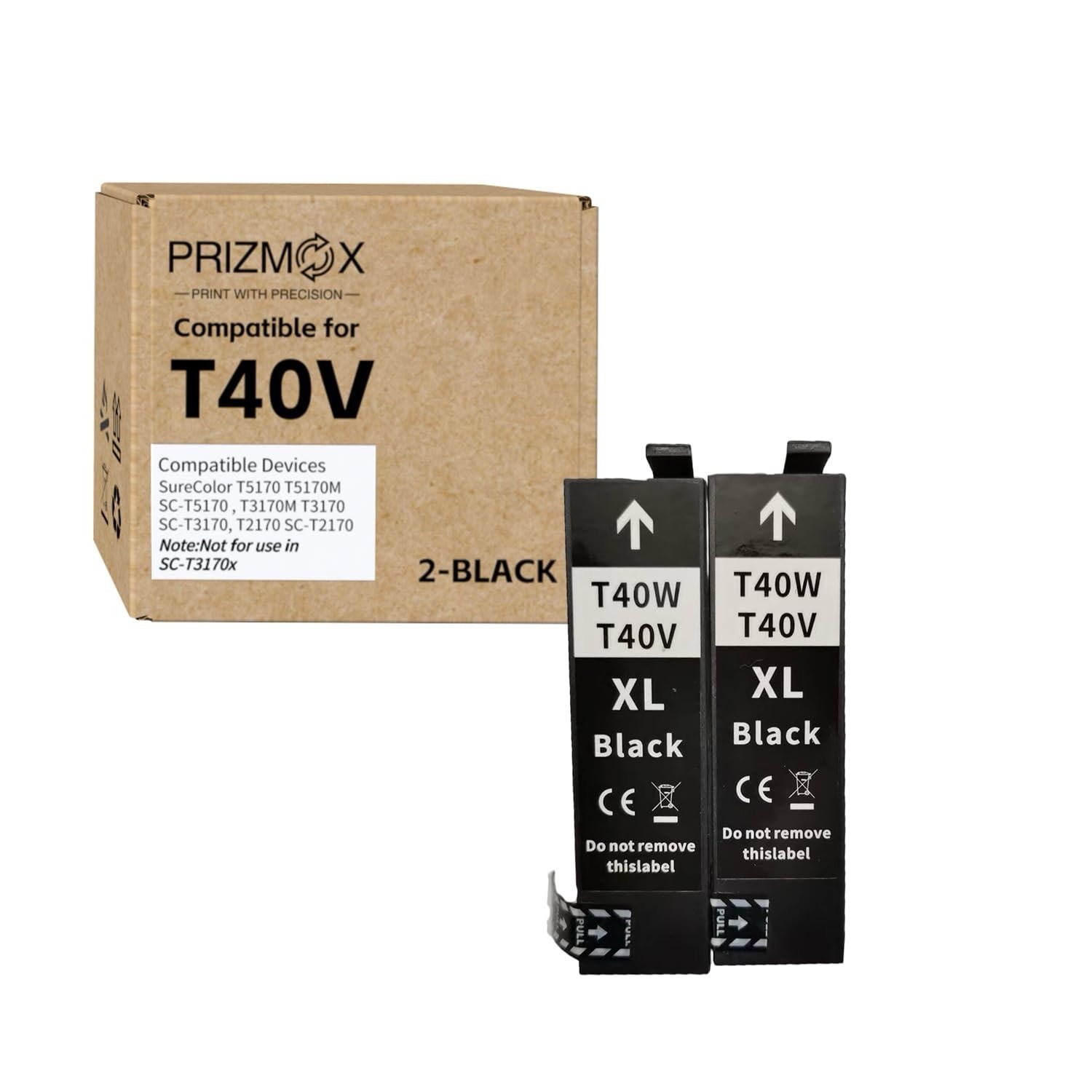 T40V Black Ink Cartridges 2 Pack For Epson T40V120 Ultrachrome XD2 T5170 T3170