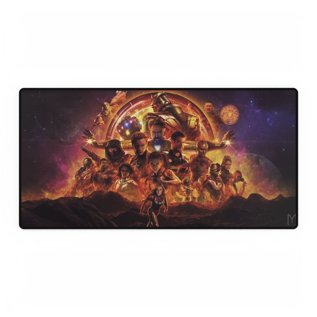 Marvel Avengers Endgame Infinity Gauntlet Cosmic Orange Mouse Pad Desk Mat