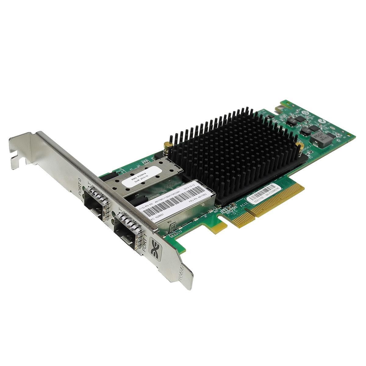 EMULEX IBM OCE11102 Dual Port 10GbE FC PCIe x8 Network Adapter 95Y3766 FP