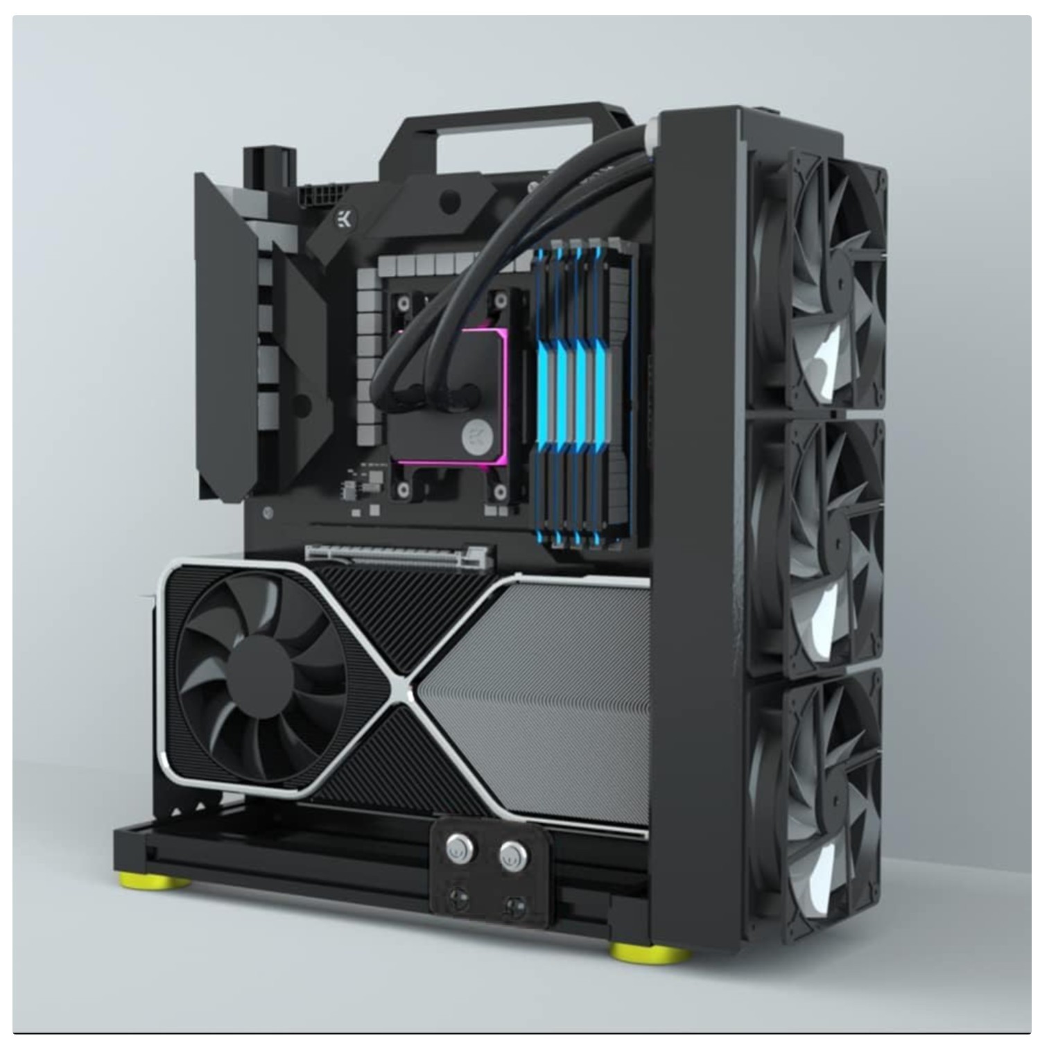 DIY Motherboard Rack with Water-Cooling Support 