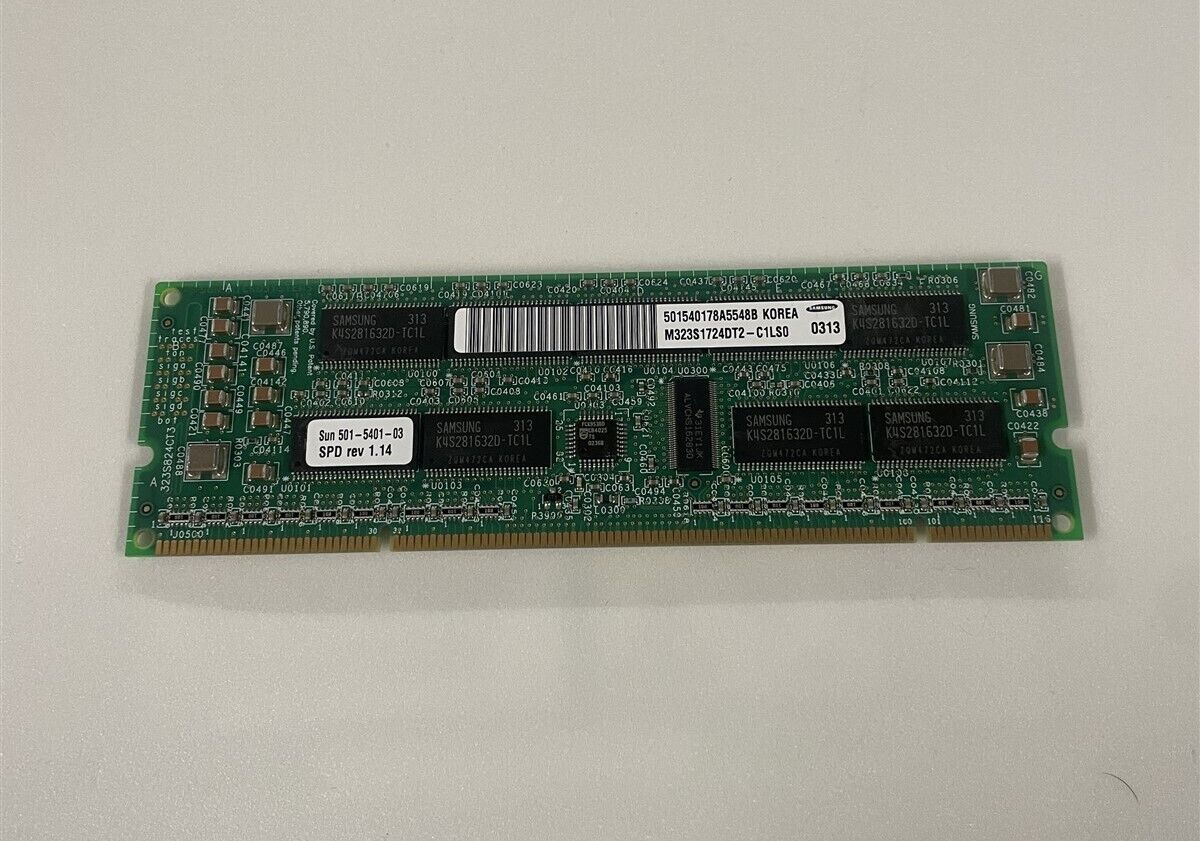 Sun 501-5401 256MB PC100 100MHz 232 Pin Memory Samsung M323S1724DT2-C1LSO