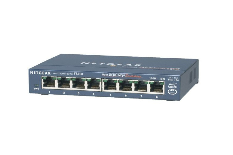 Netgear ProSafe FS108 Fast Ethernet Switch with Power Adapter