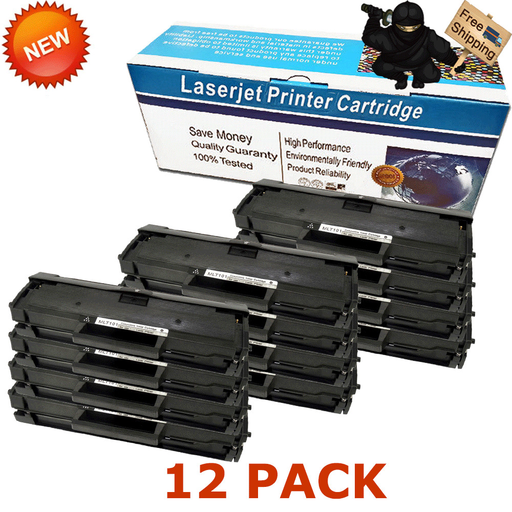 12 PK MLT-D101S MLT101 Toner for Samsung ML-2165 ML-2165W SCX-3400  SCX-3405W