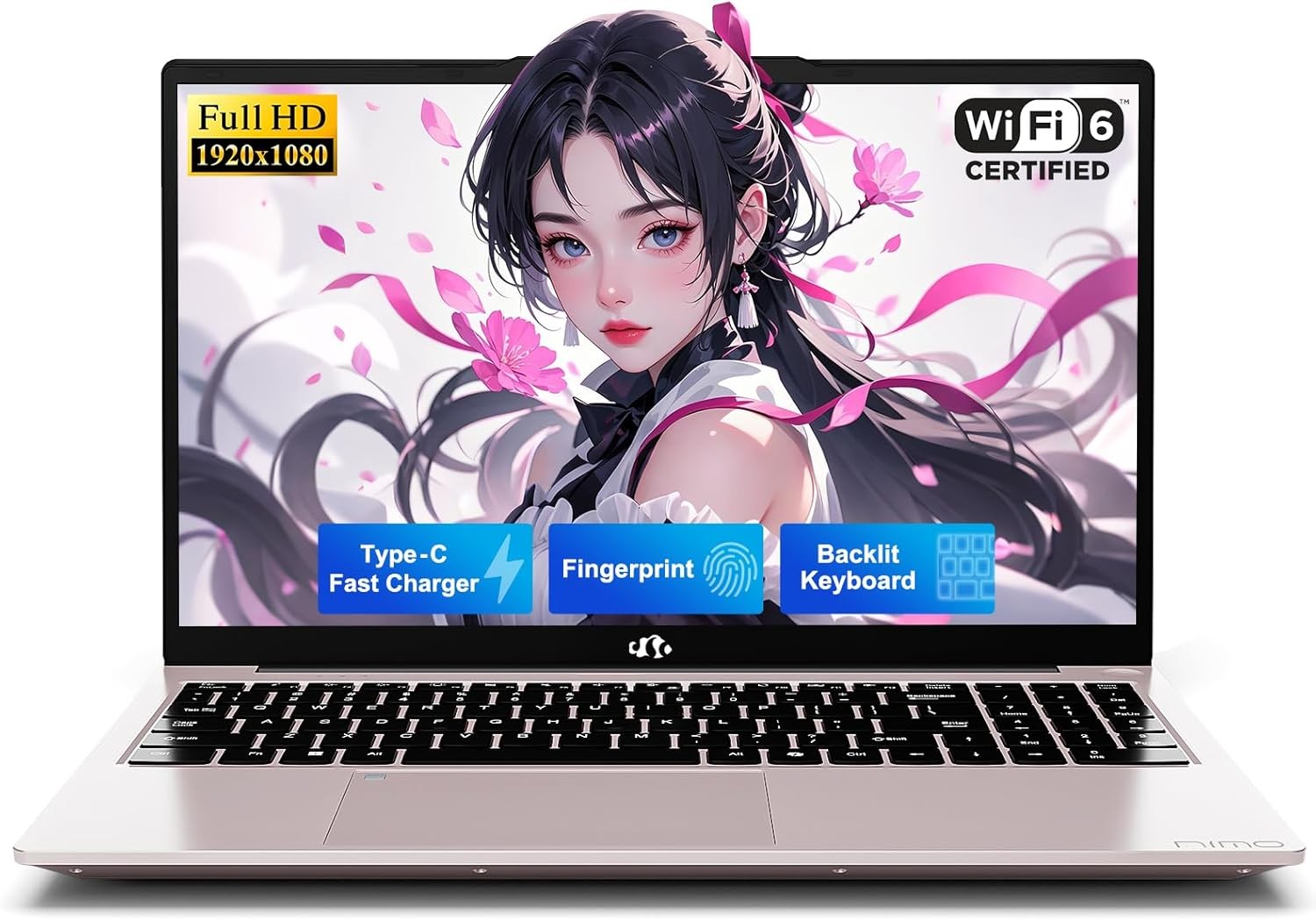 NIMO 15.6" FHD Laptop 4 Cores Intel Twin Lake 8GB RAM 256GB SSD Student Office