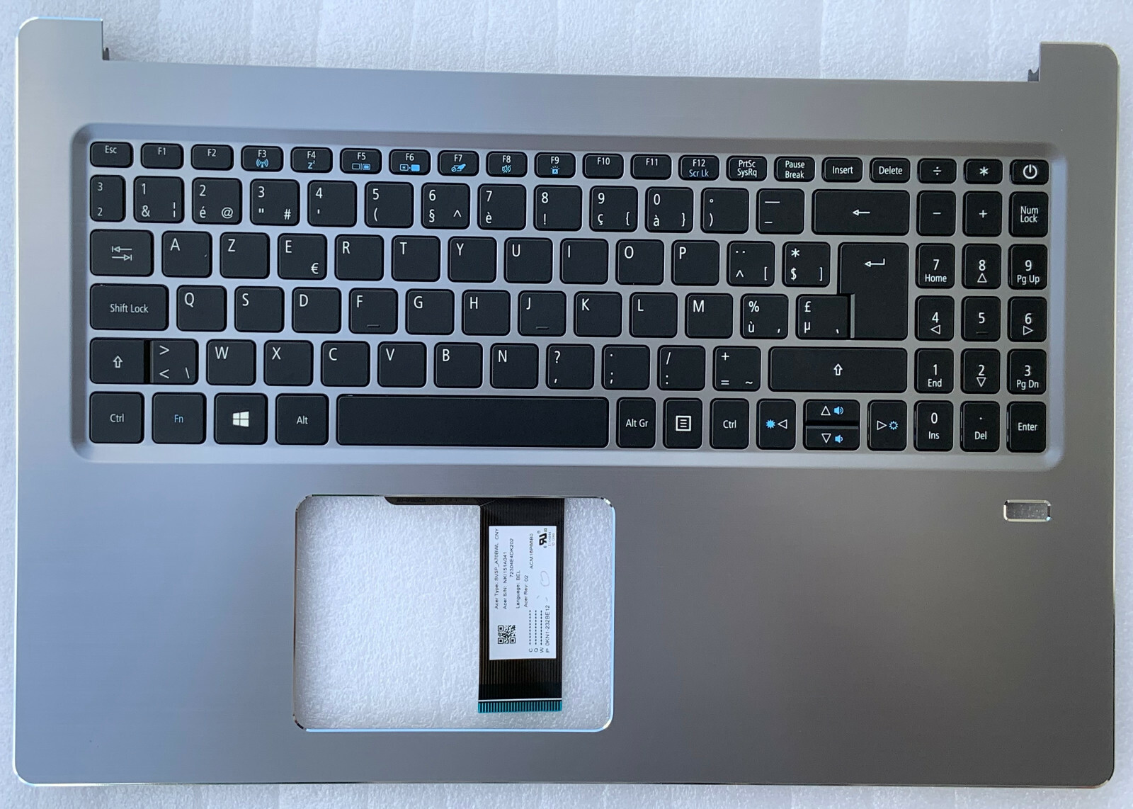 Acer Swift SF315-51 Belgian AZERTY Keyboard Silver Backlit