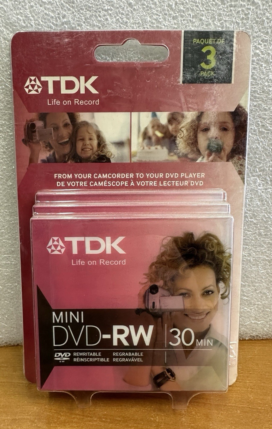 TDK Mini DVD-RW 30 Min Rewritable 3 Pack